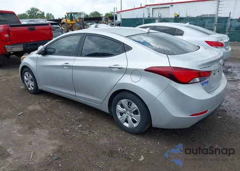 2016 Hyundai Elantra Se from USA, damaged, VIN 5NPDH4AE7GH725488